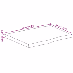 vidaXL Table Top Replacement Table Top RectangularÂ Solid Wood Acacia Live Edge - Additional view 8