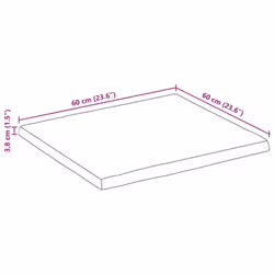 vidaXL Table Top Replacement Table Top RectangularÂ Solid Wood Acacia Live Edge - Additional view 8