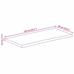 vidaXL Table Top Replacement Table Top RectangularÃÂ Solid Wood Acacia Live Edge