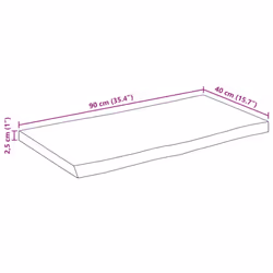 vidaXL Table Top Live Edge Replacement Board Dining Table Top Solid Wood Mango - Additional view 3