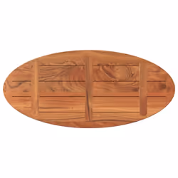 vidaXL Table Top Replacement Board Coffee Dining Table Top Oval Solid Wood - 110 x 40 x 3,8 cm - Additional view 4