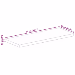 vidaXL Table Top Replacement Dining Table Top Rectangular Solid Wood Acacia - Additional view 8