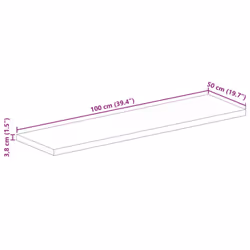 vidaXL Table Top Replacement Dining Table Top Rectangular Solid Wood Acacia - Additional view 8