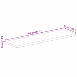 vidaXL Table Top Replacement Dining Table Top Rectangular Solid Wood Acacia - Additional view 8