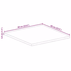 vidaXL Table Top Replacement Board Dining Table Top Square Solid Wood Acacia - Additional view 8