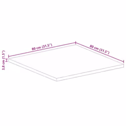 vidaXL Table Top Replacement Board Dining Table Top Square Solid Wood Acacia - Additional view 3