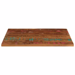 vidaXL Table Top Replacement Board Dining Table Top Rectangular Solid Wood - multicolour, 80 x 60 cm/ 25 mm