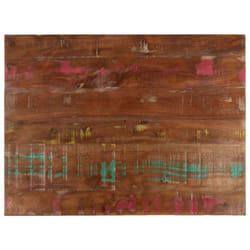 vidaXL Table Top Replacement Board Dining Table Top Rectangular Solid Wood - multicolour, 90 x 70 cm/ 25 mm