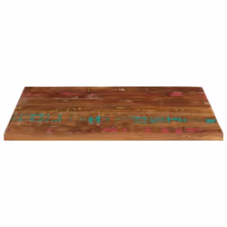 vidaXL Table Top Replacement Board Dining Table Top Rectangular Solid Wood - multicolour, 90 x 70 cm/ 25 mm
