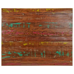 vidaXL Table Top Replacement Board Dining Table Top Rectangular Solid Wood - multicolour, 100 x 80 cm/ 25 mm