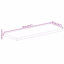 , 70 x 50 cm/ 38 mm) vidaXL Table Top Replacement Board Dining Table Top Rectangular Solid Wood - reclaimed wood(multicolour - Additional view 8