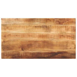 , 100 x 50 cm/ 25 mm) vidaXL Table Top Replacement Board Dining Table Top Rectangular Solid Wood - rough mango wood(natural