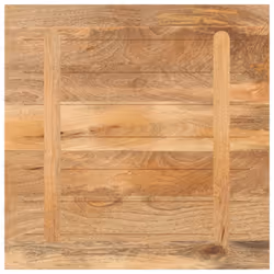 vidaXL Table Top Replacement Board Dining Table Top Rectangular Solid Wood - brown, 80 x 80 x 2.5 cm - Additional view 4