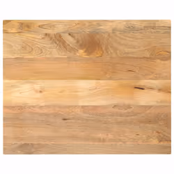 vidaXL Table Top Replacement Board Dining Table Top Rectangular Solid Wood - brown, 90 x 80 x 3.8 cm