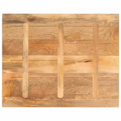 vidaXL Table Top Replacement Board Dining Table Top Rectangular Solid Wood - brown, 90 x 80 x 3.8 cm - Additional view 4