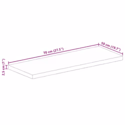 vidaXL Table Top Replacement Dining Table Top Rectangular Solid Wood Mango