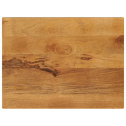 , 80 x 60 cm/ 25 mm) vidaXL Table Top Replacement Board Dining Table Top Rectangular Solid Wood - mango wood(oak finish