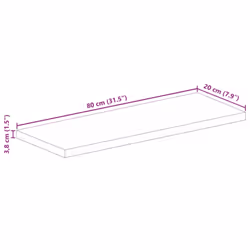 vidaXL Table Top Replacement Dining Table Top Rectangular Solid Wood Mango - Additional view 8