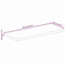 vidaXL Table Top Replacement Dining Table Top Rectangular Solid Wood Mango