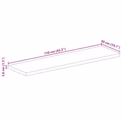 vidaXL Table Top Replacement Dining Table Top Rectangular Solid Wood Mango - Additional view 8