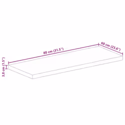 vidaXL Table Top Replacement Dining Table Top Rectangular Solid Wood Mango