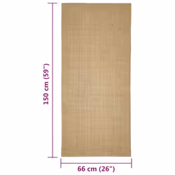 vidaXL Sisal Rug Scratching Mat Sisal Carpet Area Rug for Scratching Post - light brown, 66 x 150 cm