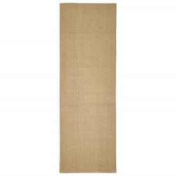 vidaXL Sisal Rug Scratching Mat Sisal Carpet Area Rug for Scratching Post - light brown, 66 x 200 cm