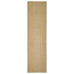 vidaXL Sisal Rug Scratching Mat Sisal Carpet Area Rug for Scratching Post - light brown, 66 x 250 cm