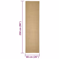 vidaXL Sisal Rug Scratching Mat Sisal Carpet Area Rug for Scratching Post - light brown, 66 x 250 cm - Additional view 5