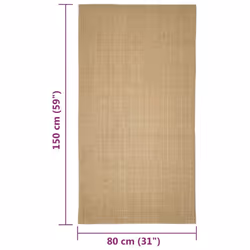 vidaXL Sisal Rug Scratching Mat Sisal Carpet Area Rug for Scratching Post - light brown, 80 x 150 cm - Additional view 5