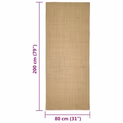 vidaXL Sisal Rug Scratching Mat Sisal Carpet Area Rug for Scratching Post - light brown, 80 x 200 cm - Additional view 5