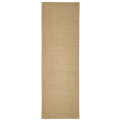 vidaXL Sisal Rug Scratching Mat Sisal Carpet Area Rug for Scratching Post - light brown, 80 x 250 cm