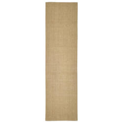 vidaXL Sisal Rug Scratching Mat Sisal Carpet Area Rug for Scratching Post - light brown, 80 x 300 cm