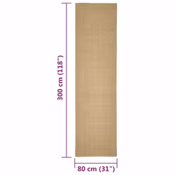 vidaXL Sisal Rug Scratching Mat Sisal Carpet Area Rug for Scratching Post - light brown, 80 x 300 cm - Additional view 5