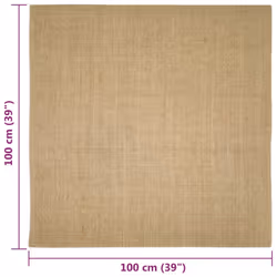 vidaXL Sisal Rug Scratching Mat Sisal Carpet Area Rug for Scratching Post - 100 x 100 cm
