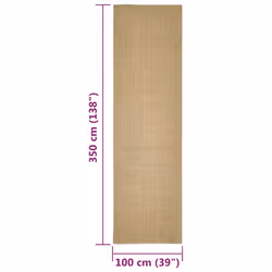 vidaXL Sisal Rug Scratching Mat Sisal Carpet Area Rug for Scratching Post - 100 x 350 cm - Additional view 5