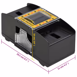 , 300 piece) vidaXL Poker Chip Set Poker Set 2 Decks Card Shoe Card Shuffler Blackjack Set - chip (4 g - Additional view 10