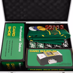 , 300 piece) vidaXL Poker Chip Set Poker Set 2 Decks Card Shoe Card Shuffler Blackjack Set - laser chip (11.5 g - Additional view 5