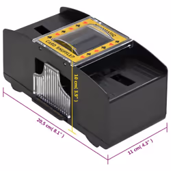, 600 piece) vidaXL Poker Chip Set Poker Set 2 Decks Card Shoe Card Shuffler Blackjack Set - chip (11.5 g - Additional view 10
