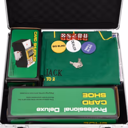 , 600 piece) vidaXL Poker Chip Set Poker Set 2 Decks Card Shoe Card Shuffler Blackjack Set - chip (11.5 g - Additional view 5