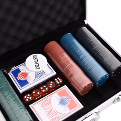 ) vidaXL Poker Chip Set Poker Set 2 Decks Dealer Button Case Game Blackjack Set - chip (4 g - Additional view 5