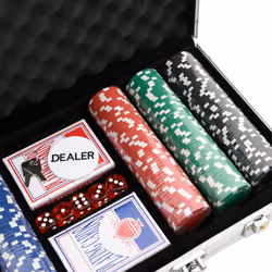 ) vidaXL Poker Chip Set Poker Set 2 Decks Dealer Button Case Game Blackjack Set - chip (11.5 g - Additional view 5