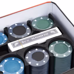 vidaXL Poker Chip Set Poker Set 2 Decks Dealer Button Carry Case 200 pcs 4 g - Additional view 6