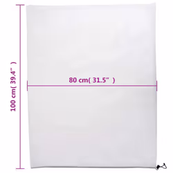 vidaXL Plant Fleece Covers with Drawstring Garden Frost Protection 70 g/mÂ² - white, 0.8 x 1 m/ 8 pcs
