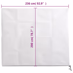 vidaXL Plant Fleece Covers with Zip Outdoor Garden Frost Protection 70 g/mÂ² - white, 2.36 x 2 m/ 2 pcs - Additional view 9