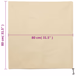 vidaXL Plant Fleece Covers with Drawstring Garden Frost Protection 70 g/mÂ² - beige, 0.8 x 0.8 m/ 8 pcs