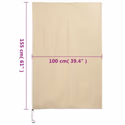vidaXL Plant Fleece Covers with Zip Outdoor Garden Frost Protection 70 g/mÂ² - beige, 1 x 1.55 m/ 4 pcs - Additional view 9