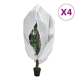 vidaXL Plant Fleece Covers with Zip Outdoor Garden Frost Protection 70 g/mÂ² - white, 3.93 x 3 m/ 4 pcs
