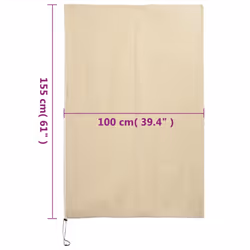 vidaXL Plant Fleece Covers with Zip Outdoor Garden Frost Protection 70 g/mÂ² - beige, 1 x 1.55 m/ 10 pcs