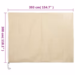 vidaXL Plant Fleece Covers with Zip Outdoor Garden Frost Protection 70 g/mÂ² - beige, 3.93 x 3 m/ 4 pcs - Additional view 9